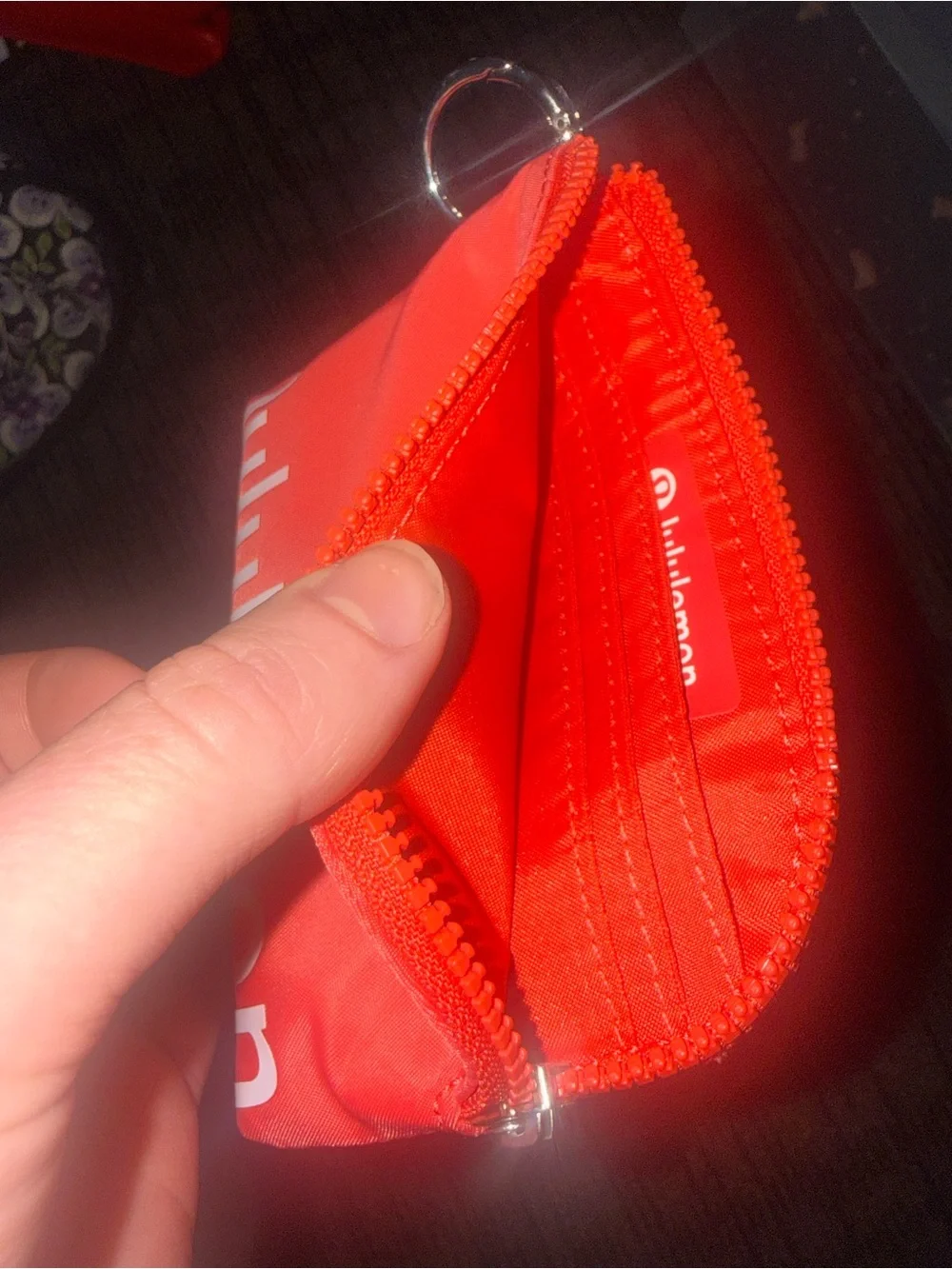lululemon athletica Coral Zip Pouch with Keyring